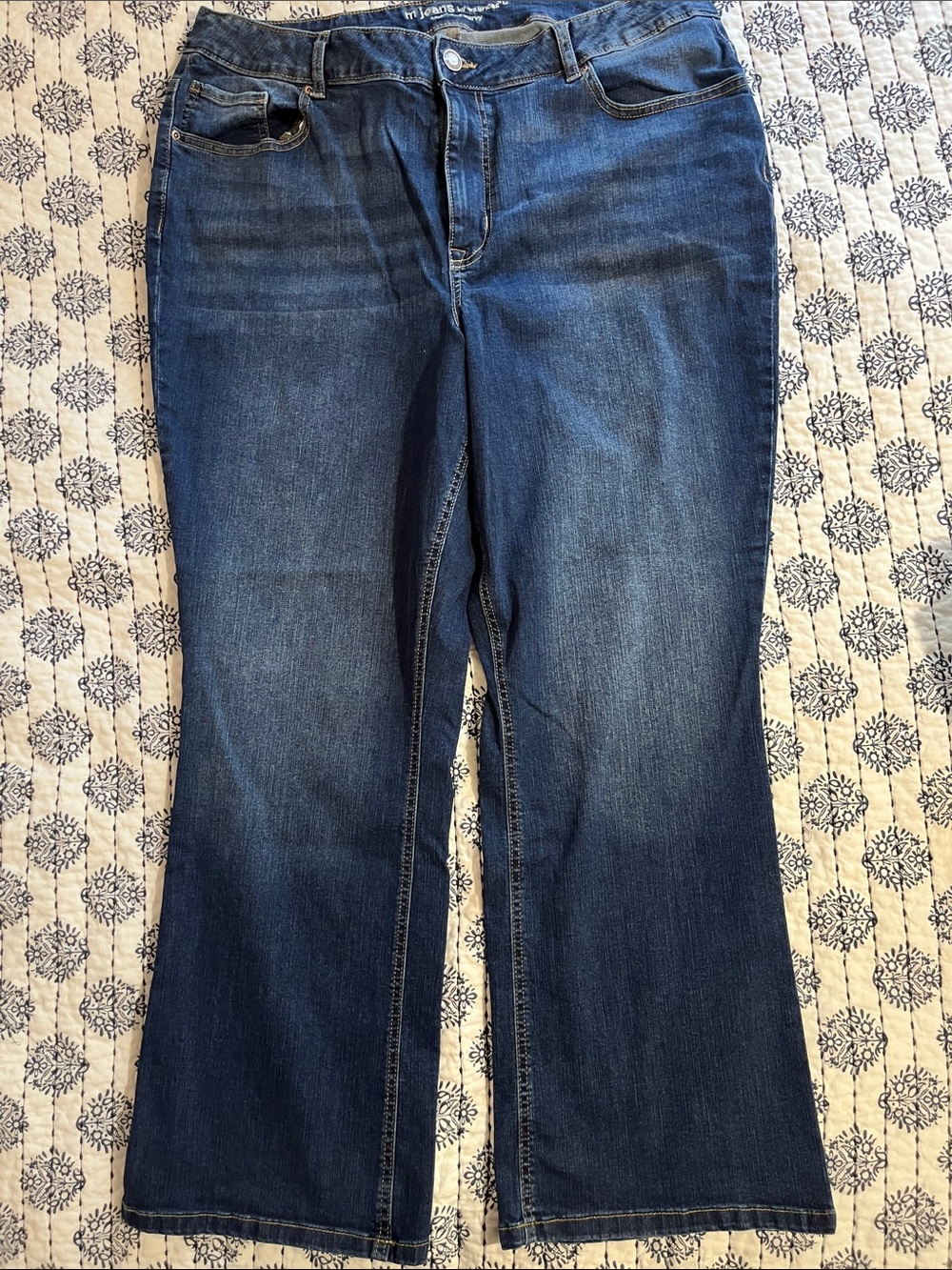Maurices Dark Blue Wide Leg Jeans